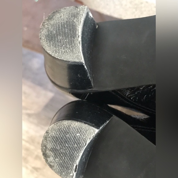 Nicole black shiny ankle boots shoes size 7 - Picture 4 of 9